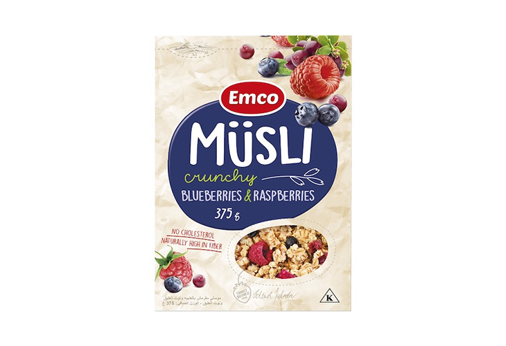 Emco Musli Blueberries & Raspberries 375g