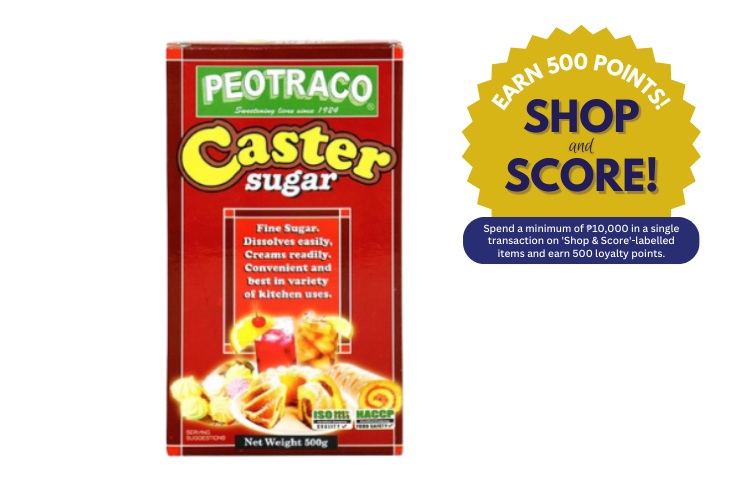 Peotraco Caster Sugar 500g (Shop & Score 500!)