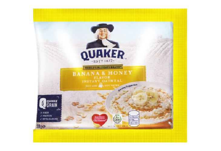 Quaker Instant Oatmeal Banana & Honey 33g