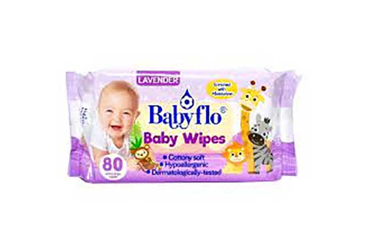 Babyflo Baby Wipes Lavender 80's