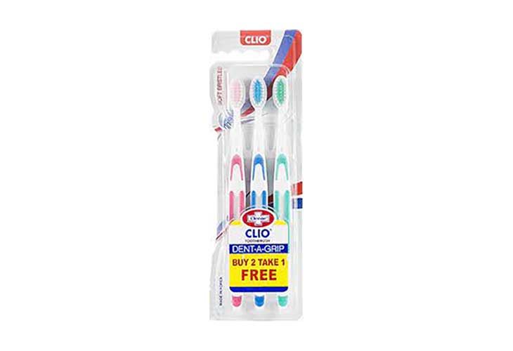 Cleene CLIO Toothbrush Dent-A-Grip Buy 2 Take 1