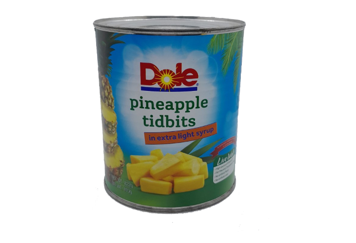 DOLE PINEAPPLE TIDBITS 822G