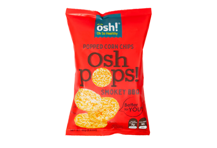 Popped Corn Chips OSHPops Smokey BBQ 80g