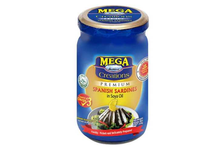 Mega Sardines Spanish Style Bottle 225g