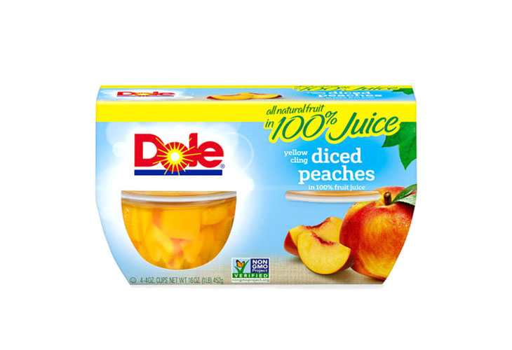 Dole Fruit Bowl Diced Peach 4.4Oz