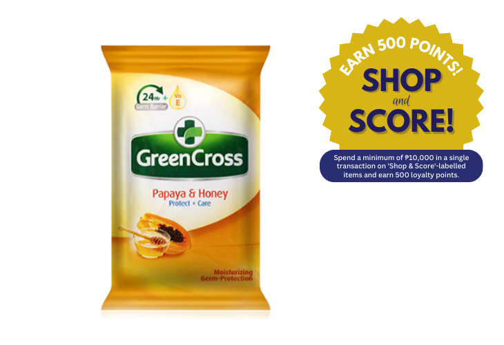 Green Cross Papaya & Honey Moist Protection Bar Soap 55g (Shop & Score 500!)