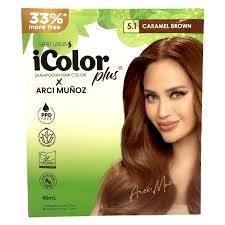iColor Plus Shampoo in Hair Color Caramel Brown 40ml