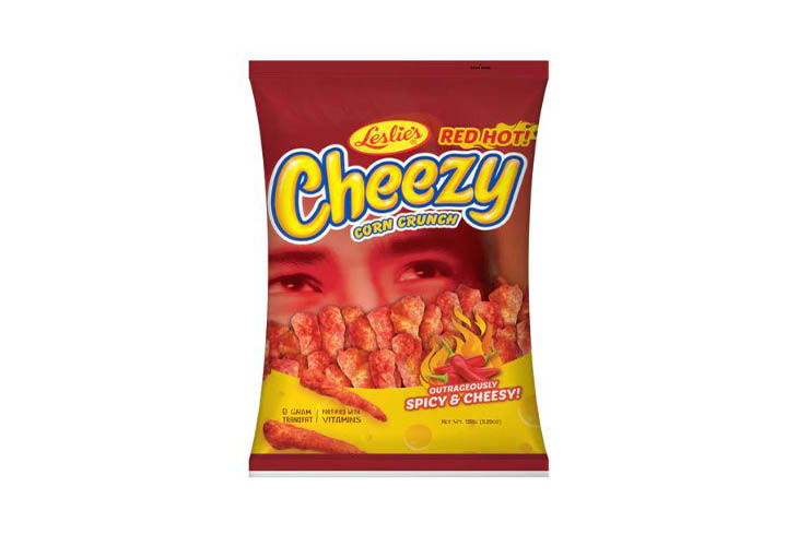 Leslie's Cheezy Corn Crunch Red Hot 150g