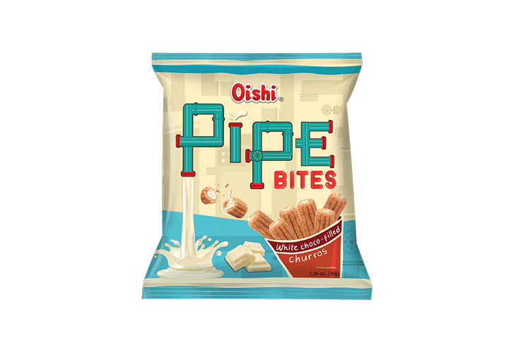 Oishi Pipe Bites White Choco 30g
