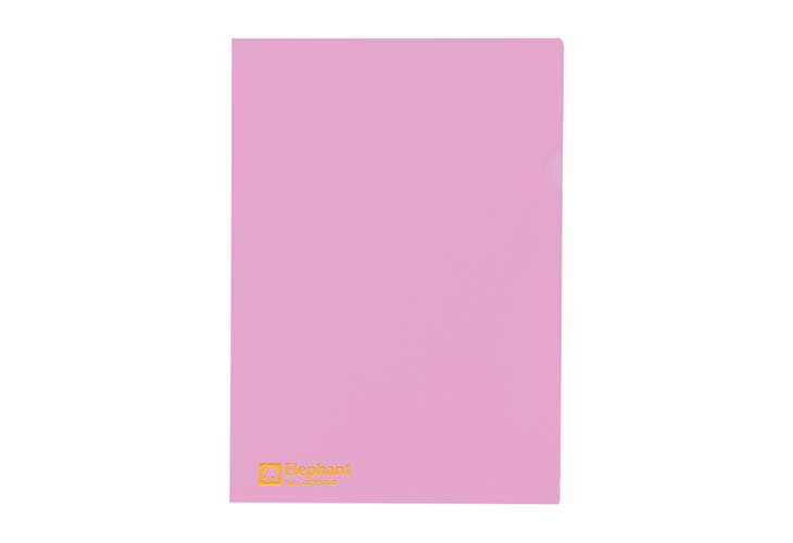 Elephant L-Shaped Folder Light Pink A4 12s