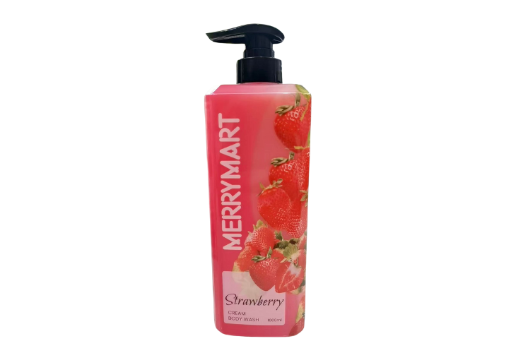 MerryMart Strawberry Cream Body wash 1L