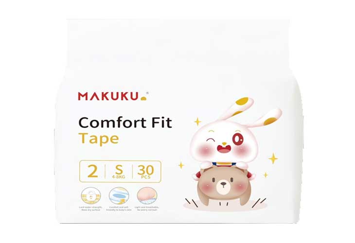 MAKUKU Diaper Comfort Fit Tape S 30's