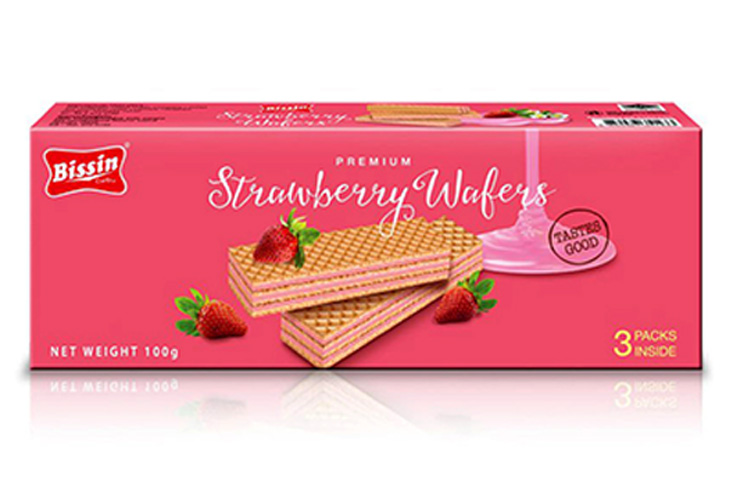 Bissin Wafer Strawberry Flavor 100g