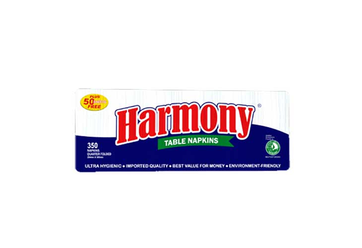 Harmony Table Napkin 1 Ply 350+50 Sheets