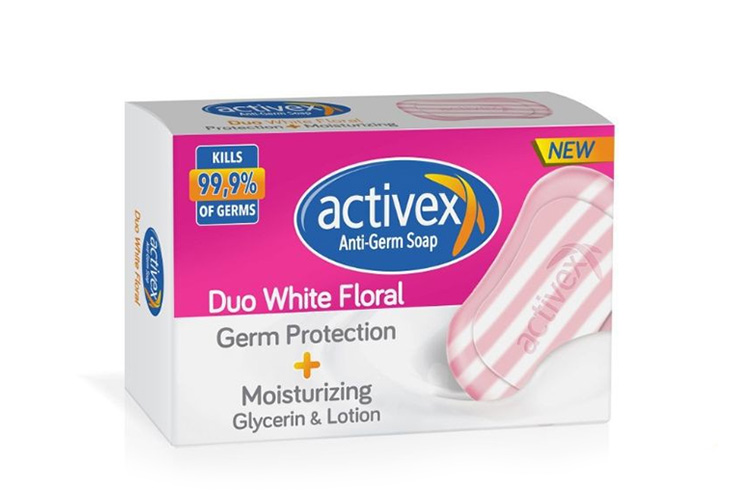 Activex Duo White Floral Anti Germ Soap 135g