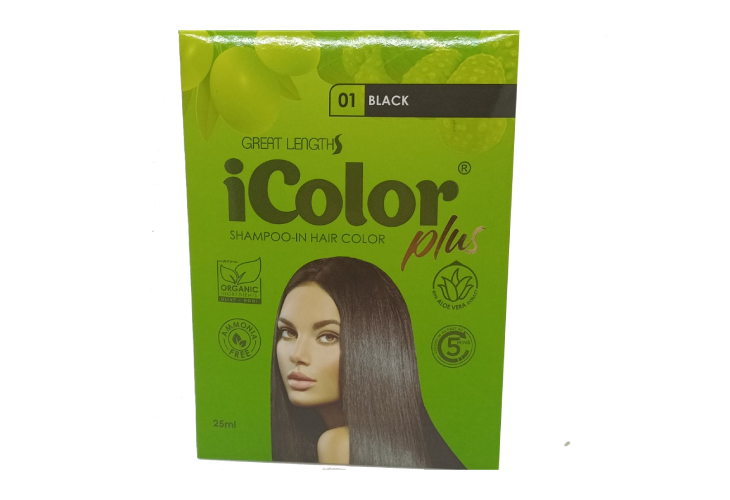 iColor Plus Shampoo-In Hair Color Black 25ml Buy 5 Get 1 Free