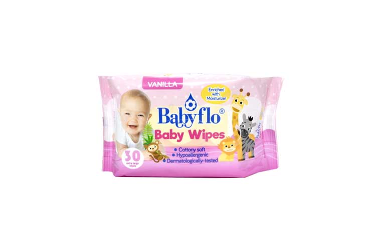 Babyflo Baby Wipes Vanilla 30's