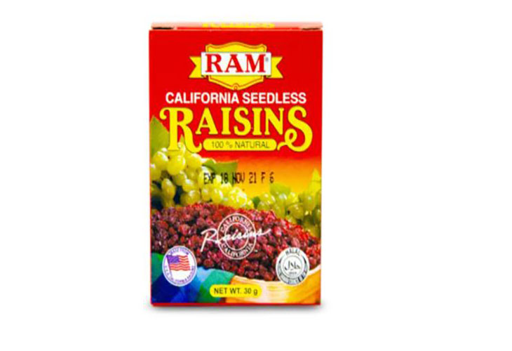 Ram California Raisins Box 30g