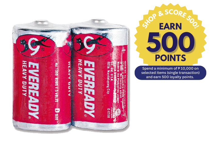 Eveready Heavy Duty D Size Red in Shrink Wrap (Shop & Score 500!)