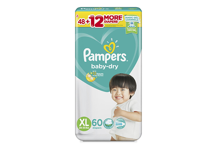 Pampers Baby Dry TapeSuperJumboXL 60+6