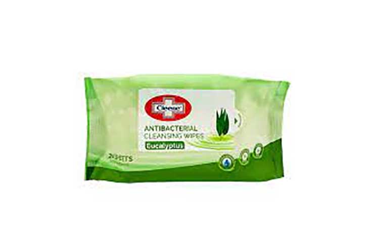 Cleene Antibacterial Cleansing Wipes Eucalyptus 30's