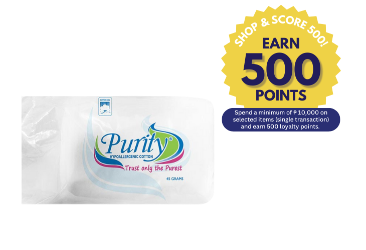 PURITY COTTON ROLL 45G TPR 15% OFF (Shop & Score 500!)