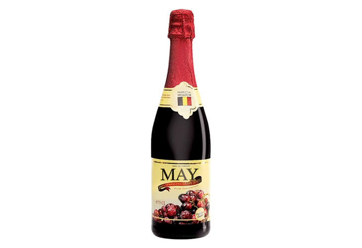 May 100% Sparkling Red Grape Juice 750ml