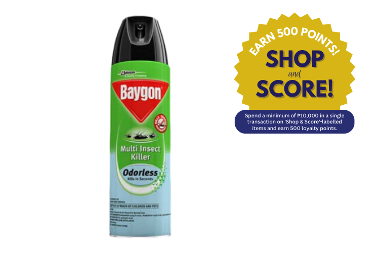 Baygon Multi Insect Killer Odorless 500ml (Shop & Score 500!)