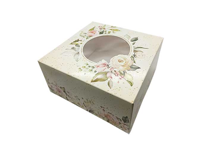 Edison Floral Cup Cake Box 6" x 6" x 3"