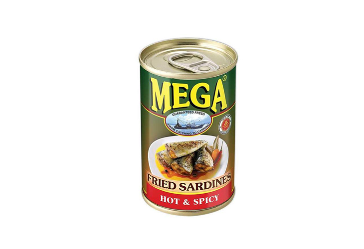 Mega Fried Sardines Hot & Spicy EOC 155g