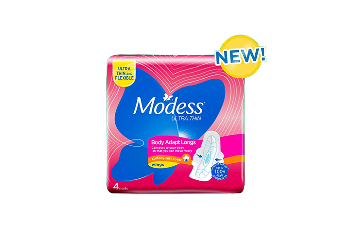 Modess Body Adapt Longs Ultra Thin 4's