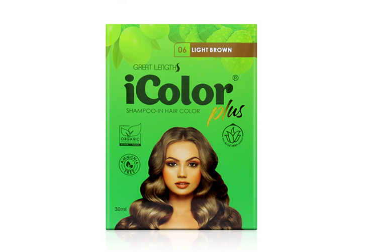 Icolor Plus Shampoo In Hair Color Light Brown 30ml