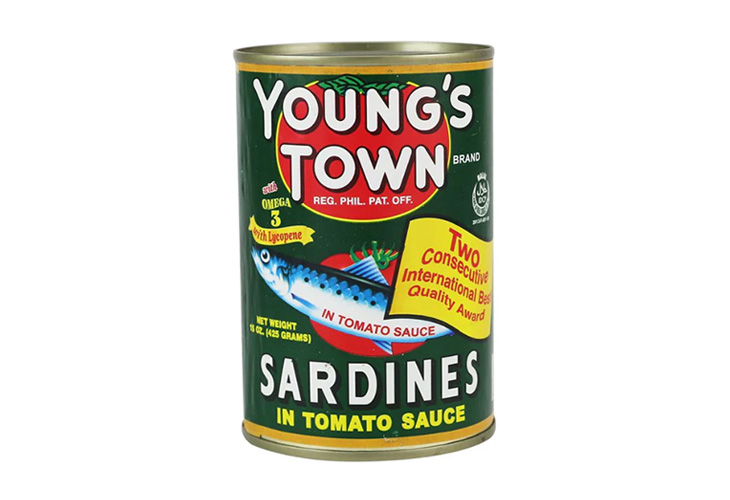 Young's Town Sardines Tomato Sauce Green 425g