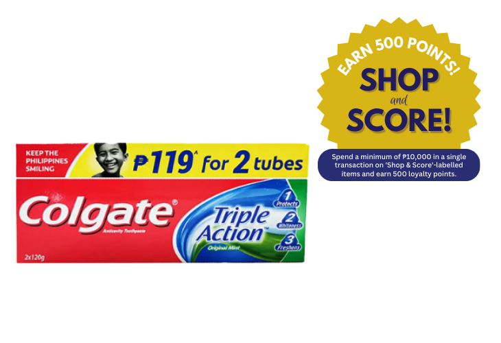 Colgate Triple Action System Tootpaste TwinPack 120g (Shop & Score 500!)