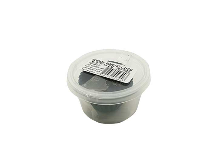 Edison Baking Cups Black 7.5cm