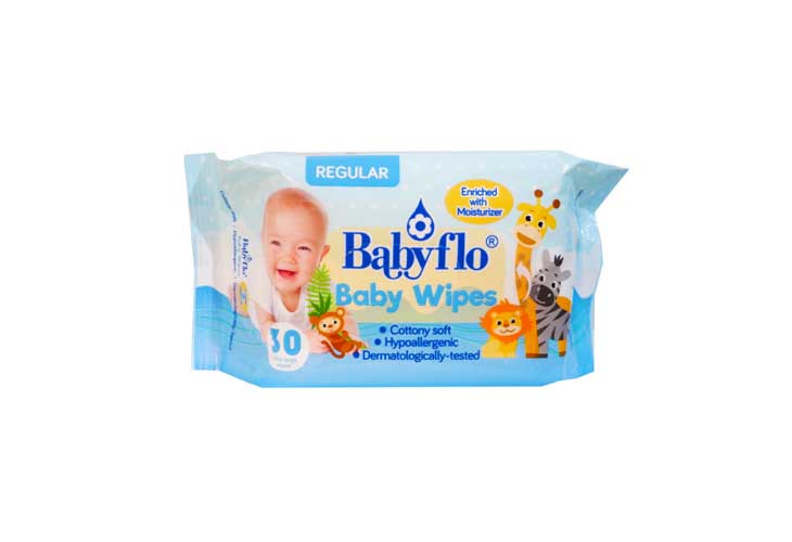 Babyflo Baby Wipes Regular 30's