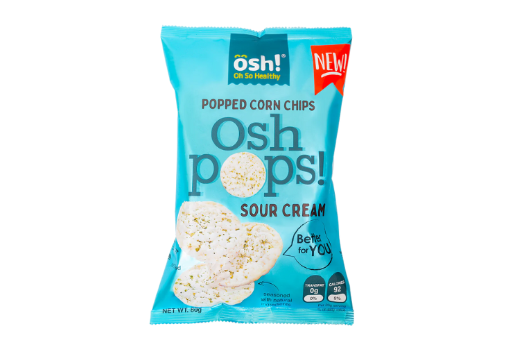 Popped Corn Chip OSH Pops Sour Cream 80g