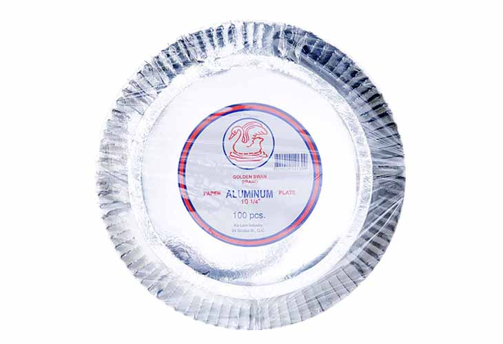 Golden Swan Aluminum Paper Plates 10.5inch