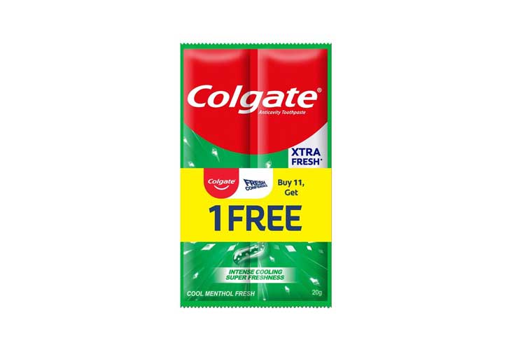 Colgate Fresh Confidence+Cooling Crystals Cool Menthol Fresh Sugar Acid Neutralizerhet 11+1 20g