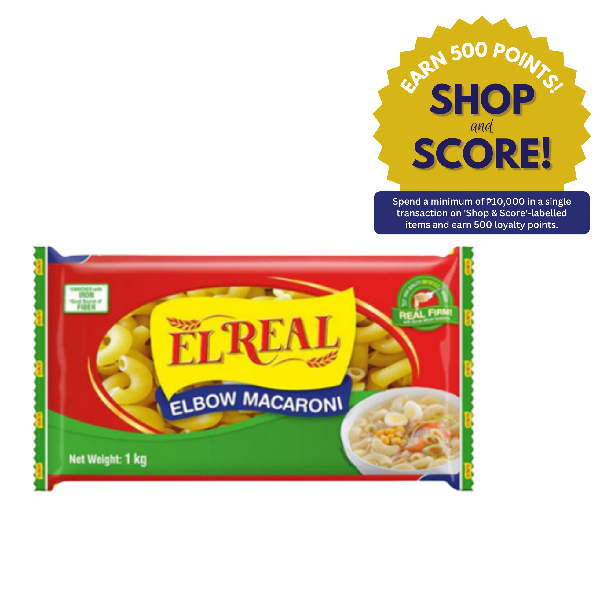 El Real Elbow Macaroni 1kg (Shop & Score 500!)