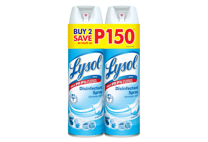 Lysol Disinfectant Spray Crisp Linen 340g Save P150