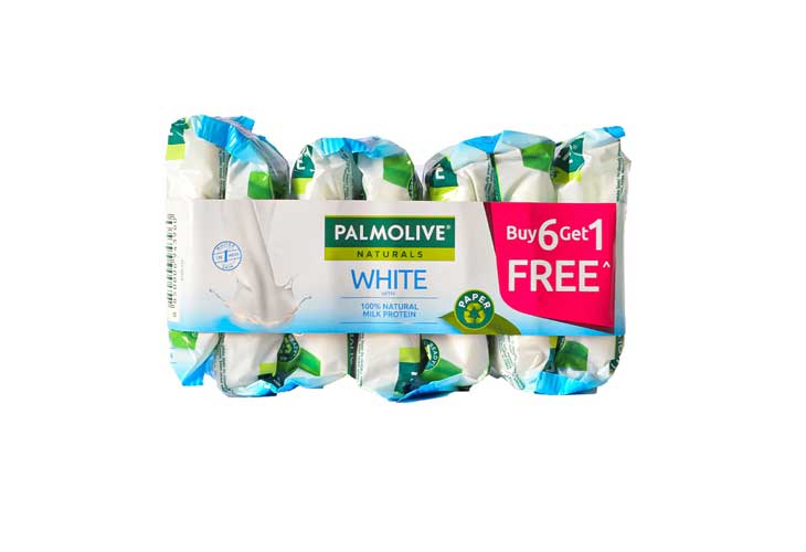 Palmolive Soap White w/ Natural Milk 55G 6+1