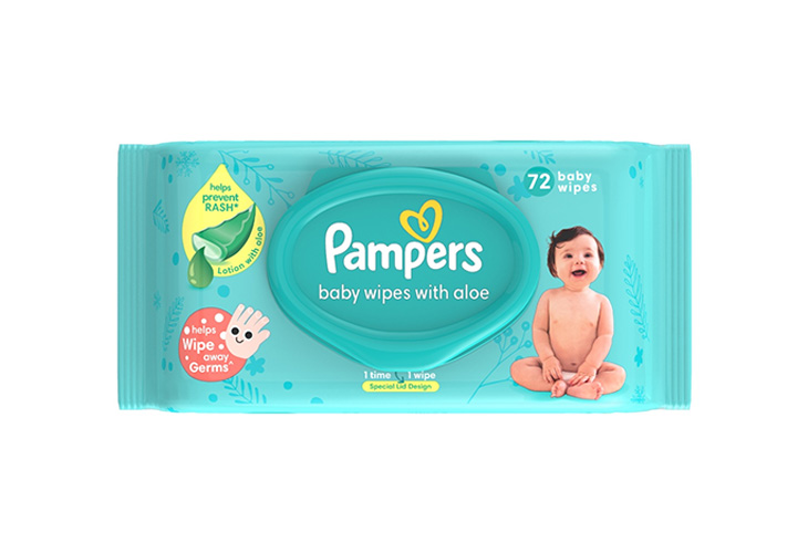 Pampers Baby Wipes with Aloe 72's