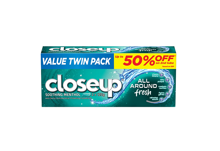 Closeup Toothpaste Soothing Menthol Value Twin Pack 125g