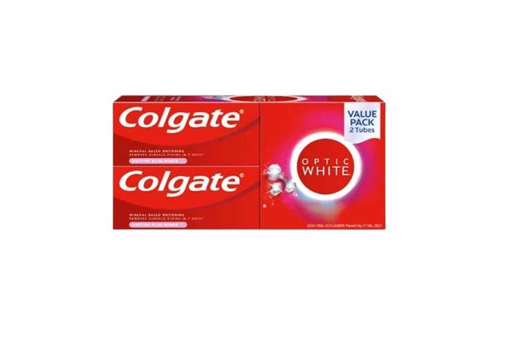 Colgate Optic White Enzyme Toothpaste Twin Pack 80g