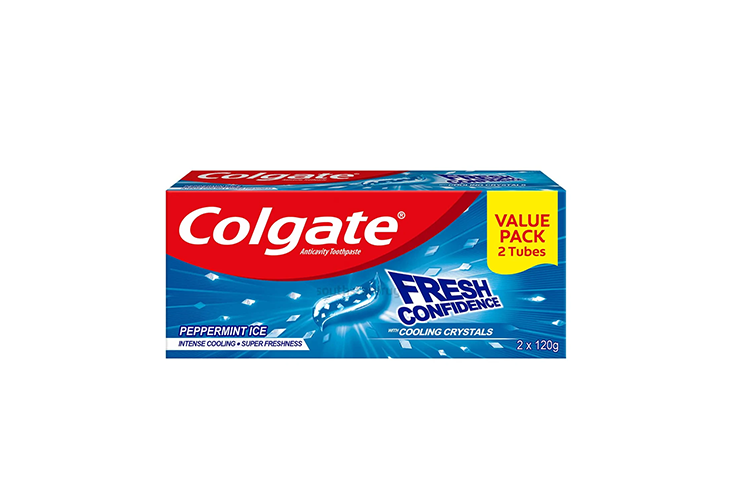 Colgate Fresh Confident Peppermint Ice Toothpaste Twin Pack 120g