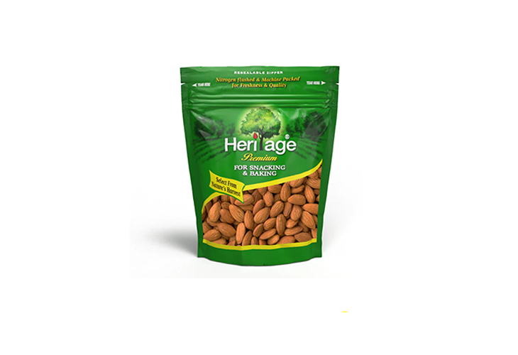 Heritage Natural Whole Almonds 250g