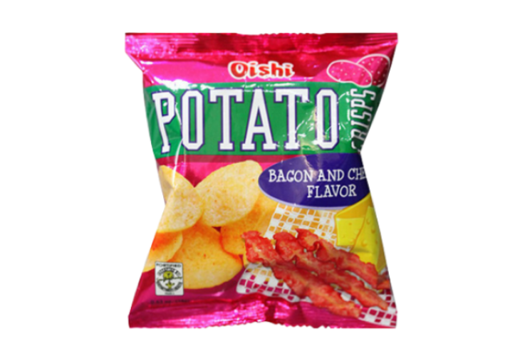 Oishi Potato Crisps Bacon & Cheese 18g