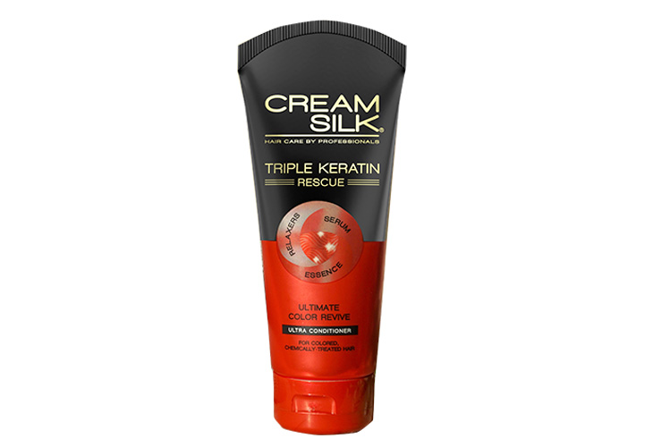 Cream Silk Hair Conditioner Color Revive Triple Keratin Rescue 300ml