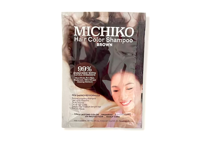 Michiko Hair Color Shampoo Brown